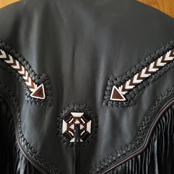 Womens leather biker jacket - Picture 4 of 9
